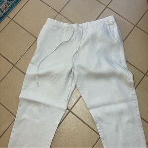 Iximo Linen Casual Pants - Natural White/Cream Large